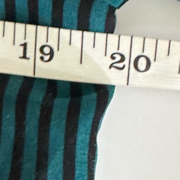 Forever 21 sz med blouse button down long sleeve black & Turquoise - Picture 5 of 13